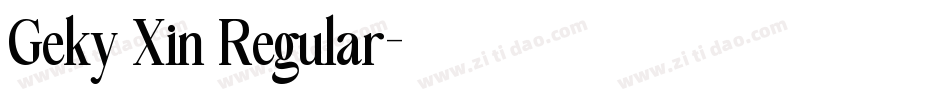 Geky Xin Regular字体转换